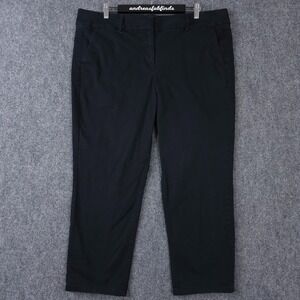 Ann Taylor LOFT Pants Womens 16 Blue Modern Chino Crop Flat Front Stretch Casual